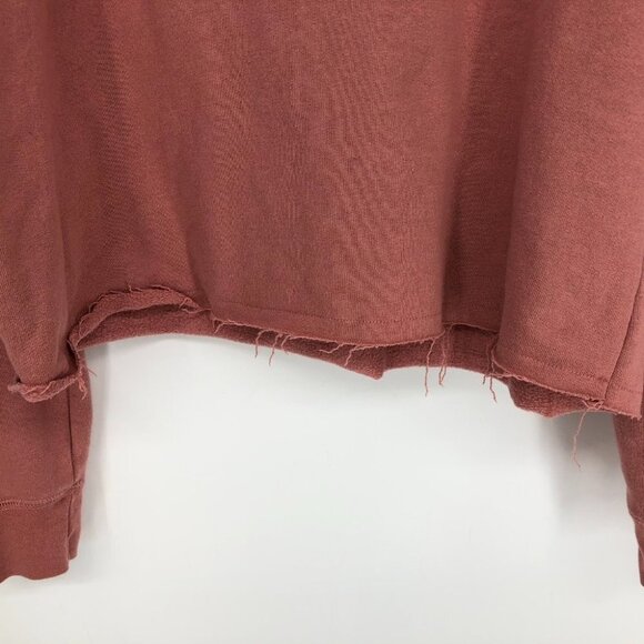 Brunette The Label  Pink Hey Babe Cropped Crewneck Sweatshirt XS/S - Picture 6 of 12